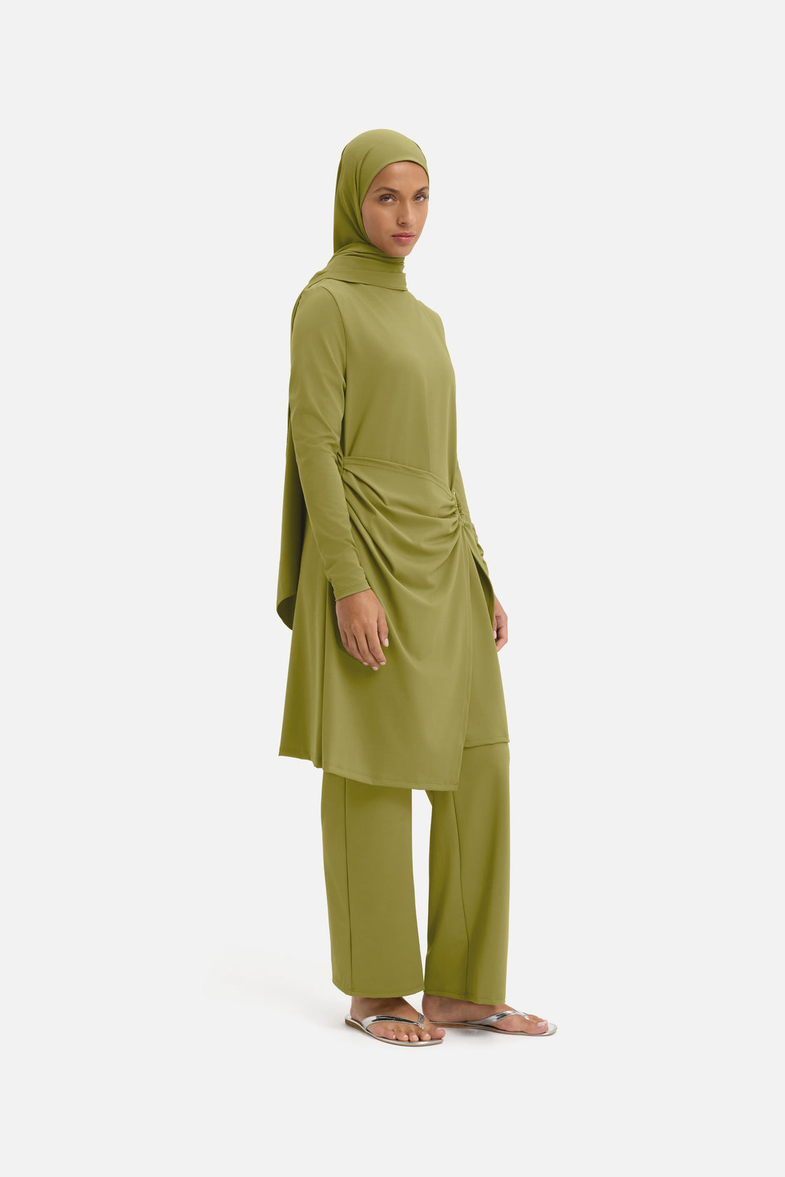 Froncé Robe de Bain | Ground Basil