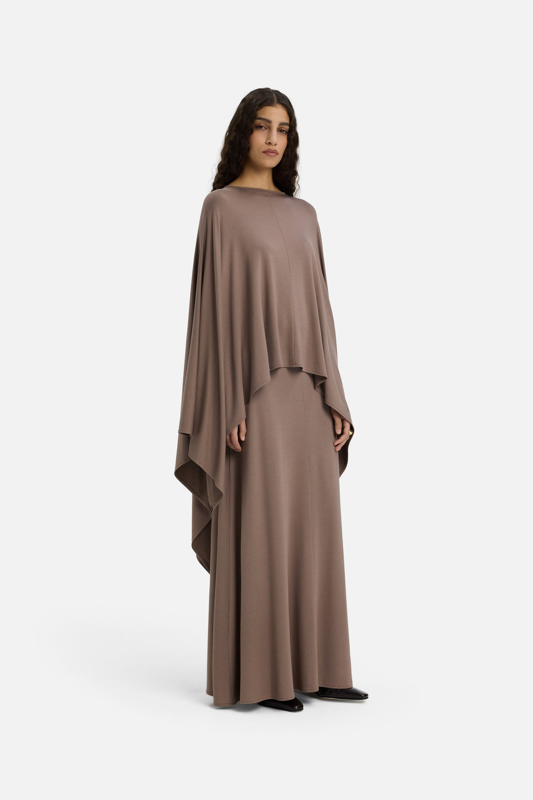 Fluid Cape | Taupe Rose