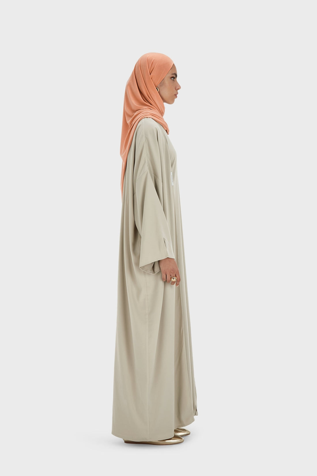 Sleeveless Tissé Robe Court | Moss Gray