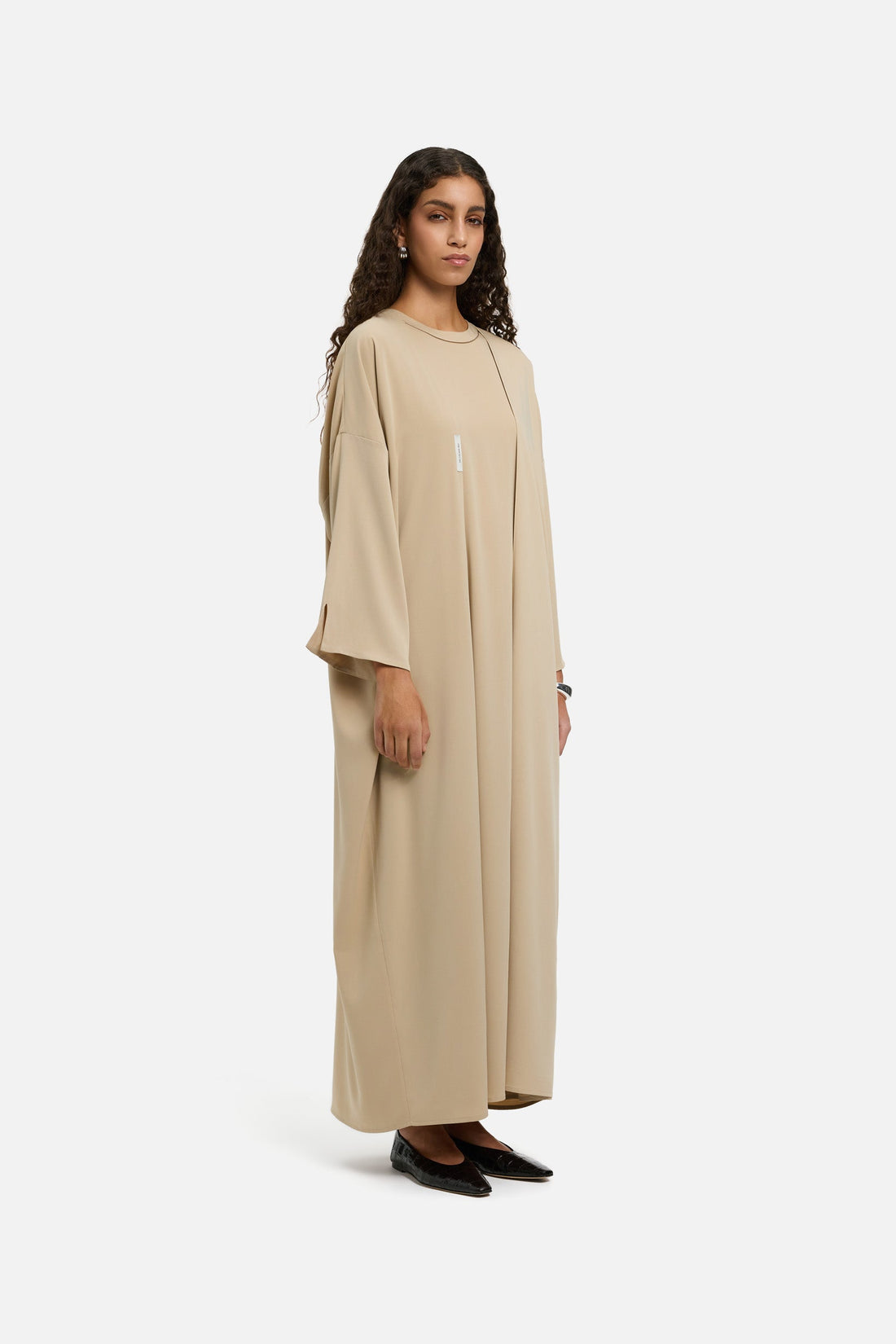 Sleeveless Tissé Robe Régulier | Oat